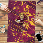 Brisbane Broncos Rugby Puzzle Fierce Mascot Geometric Tribal Art