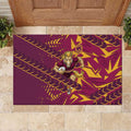 Brisbane Broncos Rugby Rubber Doormat Fierce Mascot Geometric Tribal Art