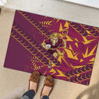 Brisbane Broncos Rugby Rubber Doormat Fierce Mascot Geometric Tribal Art