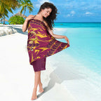 Brisbane Broncos Rugby Sarong Fierce Mascot Geometric Tribal Art