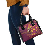 Brisbane Broncos Rugby Shoulder Handbag Fierce Mascot Geometric Tribal Art