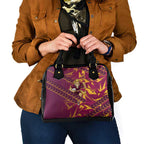 Brisbane Broncos Rugby Shoulder Handbag Fierce Mascot Geometric Tribal Art