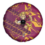 Brisbane Broncos Rugby Spare Tire Cover Fierce Mascot Geometric Tribal Art