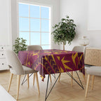 Brisbane Broncos Rugby Tablecloth Fierce Mascot Geometric Tribal Art