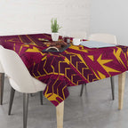 Brisbane Broncos Rugby Tablecloth Fierce Mascot Geometric Tribal Art