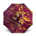Brisbane Broncos Rugby Umbrella Fierce Mascot Geometric Tribal Art