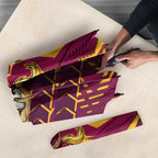 Brisbane Broncos Rugby Umbrella Fierce Mascot Geometric Tribal Art
