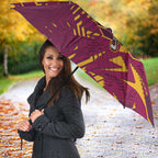 Brisbane Broncos Rugby Umbrella Fierce Mascot Geometric Tribal Art
