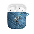 Cronulla Sutherland Sharks Rugby AirPods Case Fierce Mascot Geometric Tribal Art