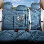 Cronulla Sutherland Sharks Rugby Back Car Seat Cover Fierce Mascot Geometric Tribal Art