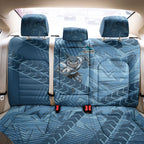 Cronulla Sutherland Sharks Rugby Back Car Seat Cover Fierce Mascot Geometric Tribal Art
