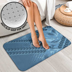 Cronulla Sutherland Sharks Rugby Bathroom Set Fierce Mascot Geometric Tribal Art