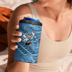 Cronulla Sutherland Sharks Rugby 4 in 1 Can Cooler Tumbler Fierce Mascot Geometric Tribal Art