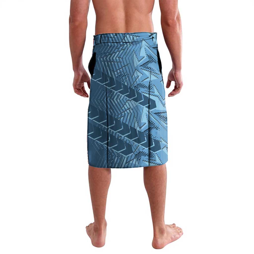 Cronulla Sutherland Sharks Rugby Lavalava Fierce Mascot Geometric Tribal Art