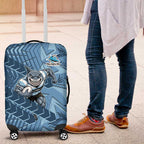Cronulla Sutherland Sharks Rugby Luggage Cover Fierce Mascot Geometric Tribal Art