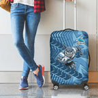 Cronulla Sutherland Sharks Rugby Luggage Cover Fierce Mascot Geometric Tribal Art