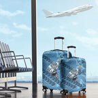 Cronulla Sutherland Sharks Rugby Luggage Cover Fierce Mascot Geometric Tribal Art