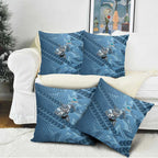 Cronulla Sutherland Sharks Rugby Pillow Cover Fierce Mascot Geometric Tribal Art