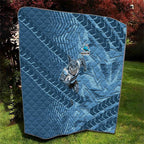 Cronulla Sutherland Sharks Rugby Quilt Fierce Mascot Geometric Tribal Art