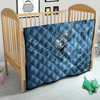 Cronulla Sutherland Sharks Rugby Quilt Fierce Mascot Geometric Tribal Art