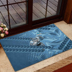 Cronulla Sutherland Sharks Rugby Rubber Doormat Fierce Mascot Geometric Tribal Art