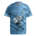 Cronulla Sutherland Sharks Rugby Rugby Jersey Fierce Mascot Geometric Tribal Art