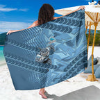 Cronulla Sutherland Sharks Rugby Sarong Fierce Mascot Geometric Tribal Art