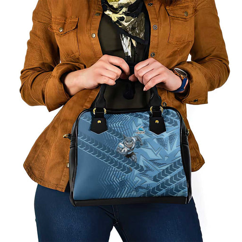 Cronulla Sutherland Sharks Rugby Shoulder Handbag Fierce Mascot Geometric Tribal Art