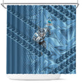 Cronulla Sutherland Sharks Rugby Shower Curtain Fierce Mascot Geometric Tribal Art