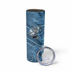 Cronulla Sutherland Sharks Rugby Skinny Tumbler Fierce Mascot Geometric Tribal Art
