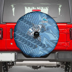 Cronulla Sutherland Sharks Rugby Spare Tire Cover Fierce Mascot Geometric Tribal Art