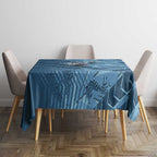 Cronulla Sutherland Sharks Rugby Tablecloth Fierce Mascot Geometric Tribal Art