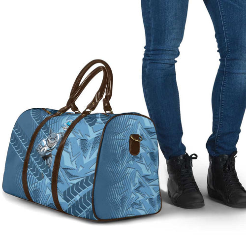 Cronulla Sutherland Sharks Rugby Travel Bag Fierce Mascot Geometric Tribal Art