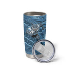 Cronulla Sutherland Sharks Rugby Tumbler Cup Fierce Mascot Geometric Tribal Art
