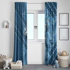 Cronulla Sutherland Sharks Rugby Window Curtain Fierce Mascot Geometric Tribal Art