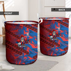 Newcastle Knights Rugby Laundry Basket Fierce Mascot Geometric Tribal Art