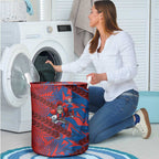 Newcastle Knights Rugby Laundry Basket Fierce Mascot Geometric Tribal Art