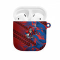 Newcastle Knights Rugby AirPods Case Fierce Mascot Geometric Tribal Art