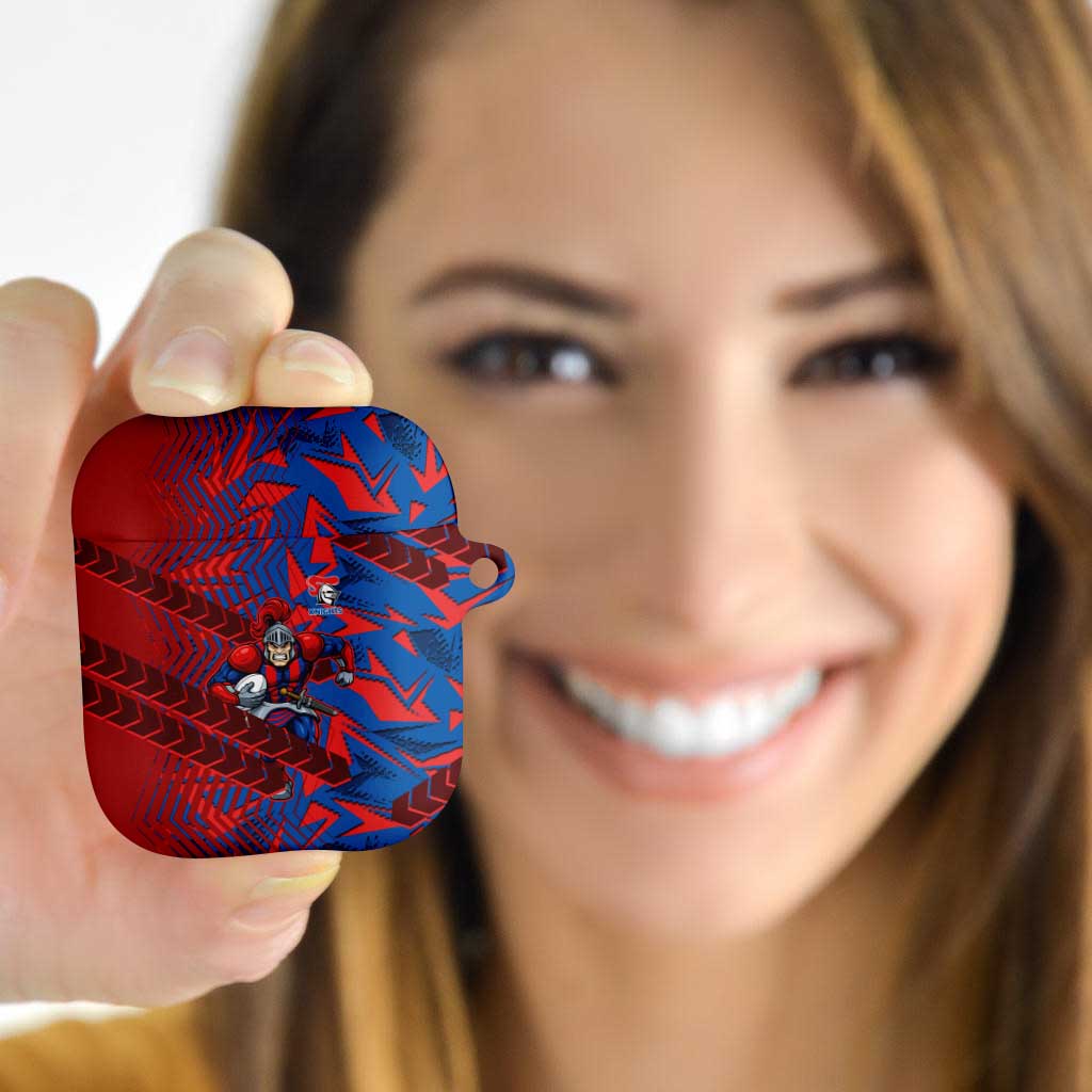Newcastle Knights Rugby AirPods Case Fierce Mascot Geometric Tribal Art