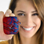 Newcastle Knights Rugby AirPods Case Fierce Mascot Geometric Tribal Art