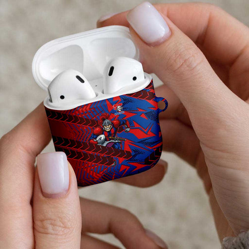 Newcastle Knights Rugby AirPods Case Fierce Mascot Geometric Tribal Art