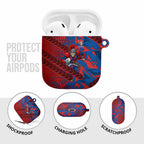Newcastle Knights Rugby AirPods Case Fierce Mascot Geometric Tribal Art