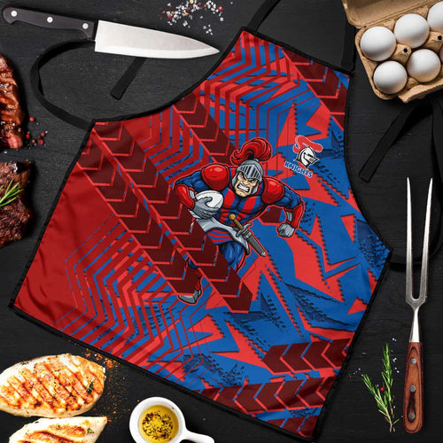 Newcastle Knights Rugby Apron Fierce Mascot Geometric Tribal Art