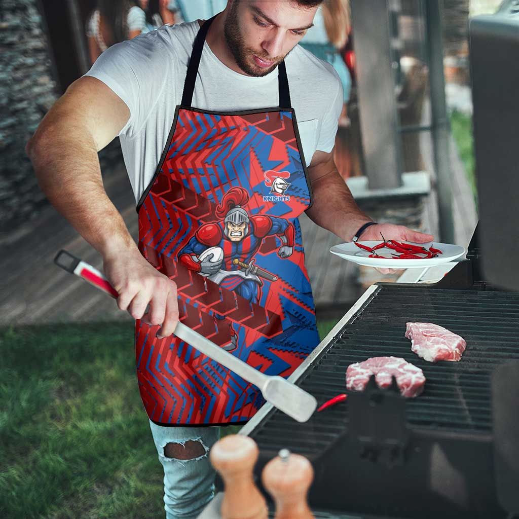 Newcastle Knights Rugby Apron Fierce Mascot Geometric Tribal Art