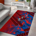 Newcastle Knights Rugby Area Rug Fierce Mascot Geometric Tribal Art