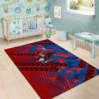 Newcastle Knights Rugby Area Rug Fierce Mascot Geometric Tribal Art