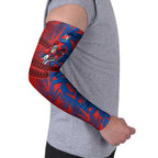 Newcastle Knights Rugby Arm Sleeves Fierce Mascot Geometric Tribal Art