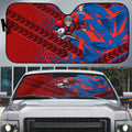 Newcastle Knights Rugby Auto Sun Shade Fierce Mascot Geometric Tribal Art