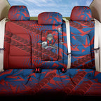Newcastle Knights Rugby Back Car Seat Cover Fierce Mascot Geometric Tribal Art