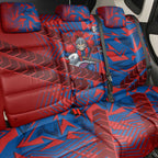 Newcastle Knights Rugby Back Car Seat Cover Fierce Mascot Geometric Tribal Art